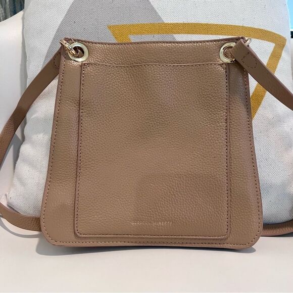 Rebecca Minkoff Darren Pebbled Leather Shoulder Bag Driftwood NEW Gold Hardware - Picture 3 of 11